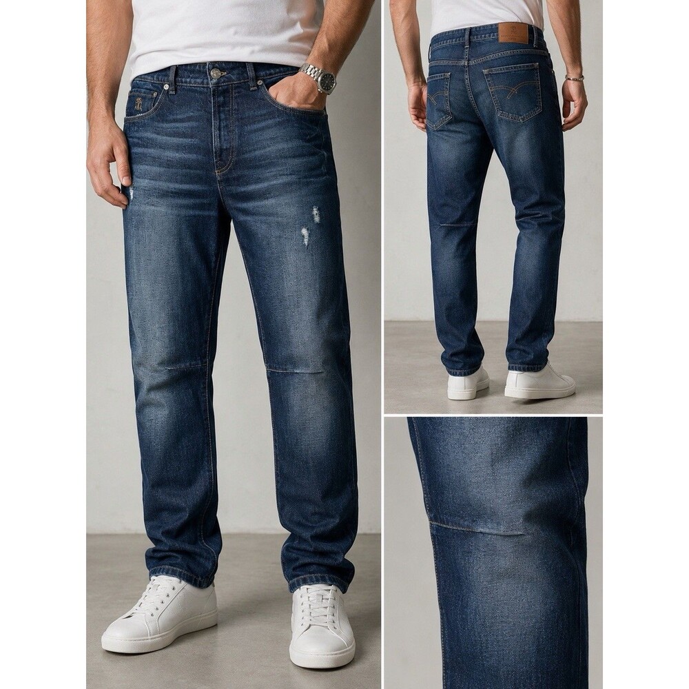 Brunello Cucinelli Men’s Jeans IT 50 US 36x29 Blue Leisure Fit Made Italy